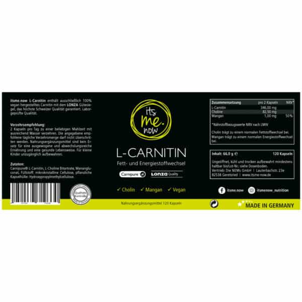etikett l carnitin