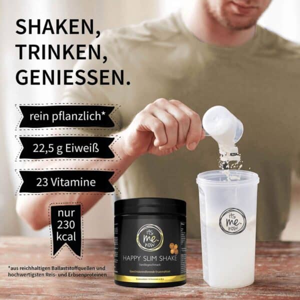 its me now Happy Slim Shake veganer Proteinshake Vanille